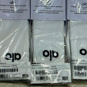 ALO Yoga White Barre Socks